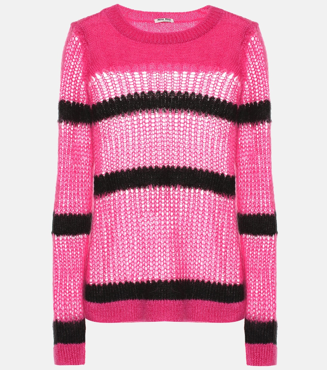 Свитер из смесовой мохера Miu Miu, Fuxia + Nero
Свитер из смесовой мохера Miu Miu, Fuxia + Nero