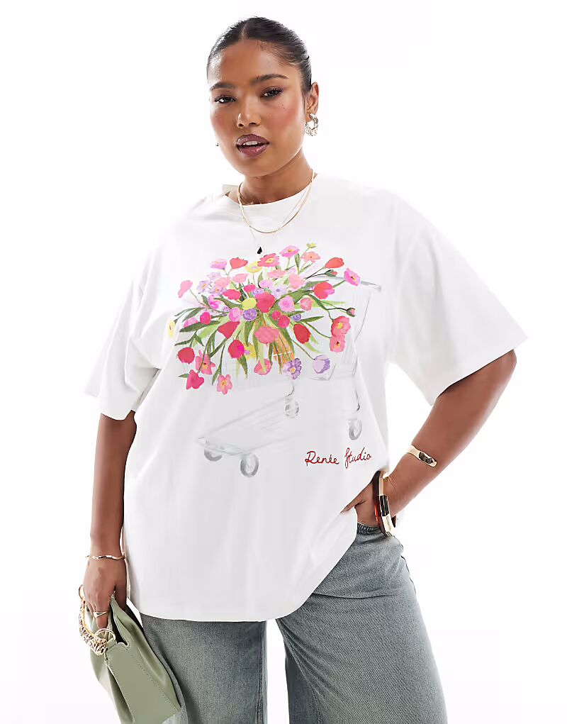 Эксклюзивная футболка Renee Studio Plus с круглым вырезом и принтом в виде цветочного букета кремового цвета
Эксклюзивная футболка Renee Studio Plus с круглым вырезом и принтом в виде цветочного букета кремового цвета