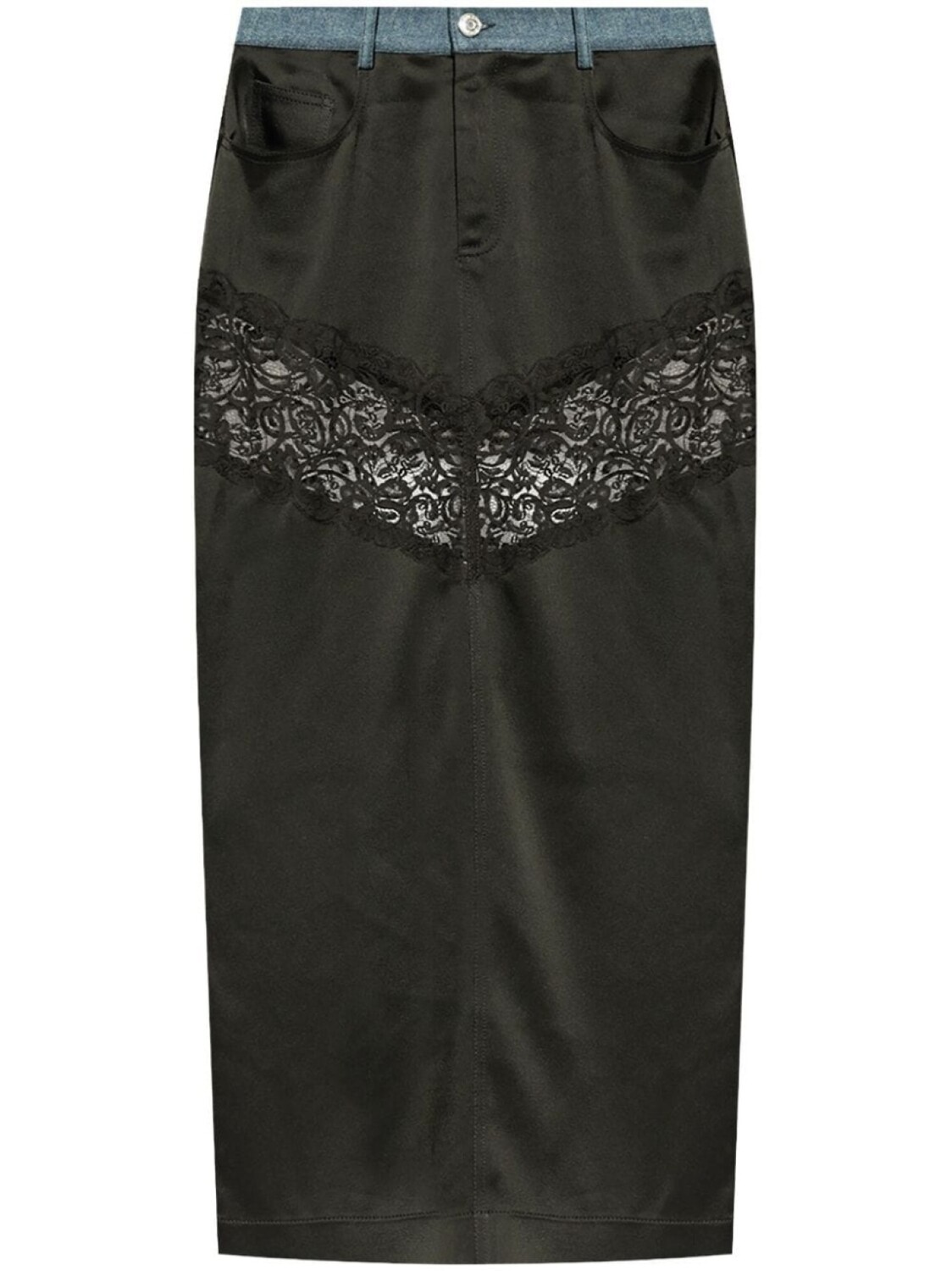 Blumarine длинная прямая юбка с кружевной вставкой, черный
Blumarine длинная прямая юбка с кружевной вставкой, черный