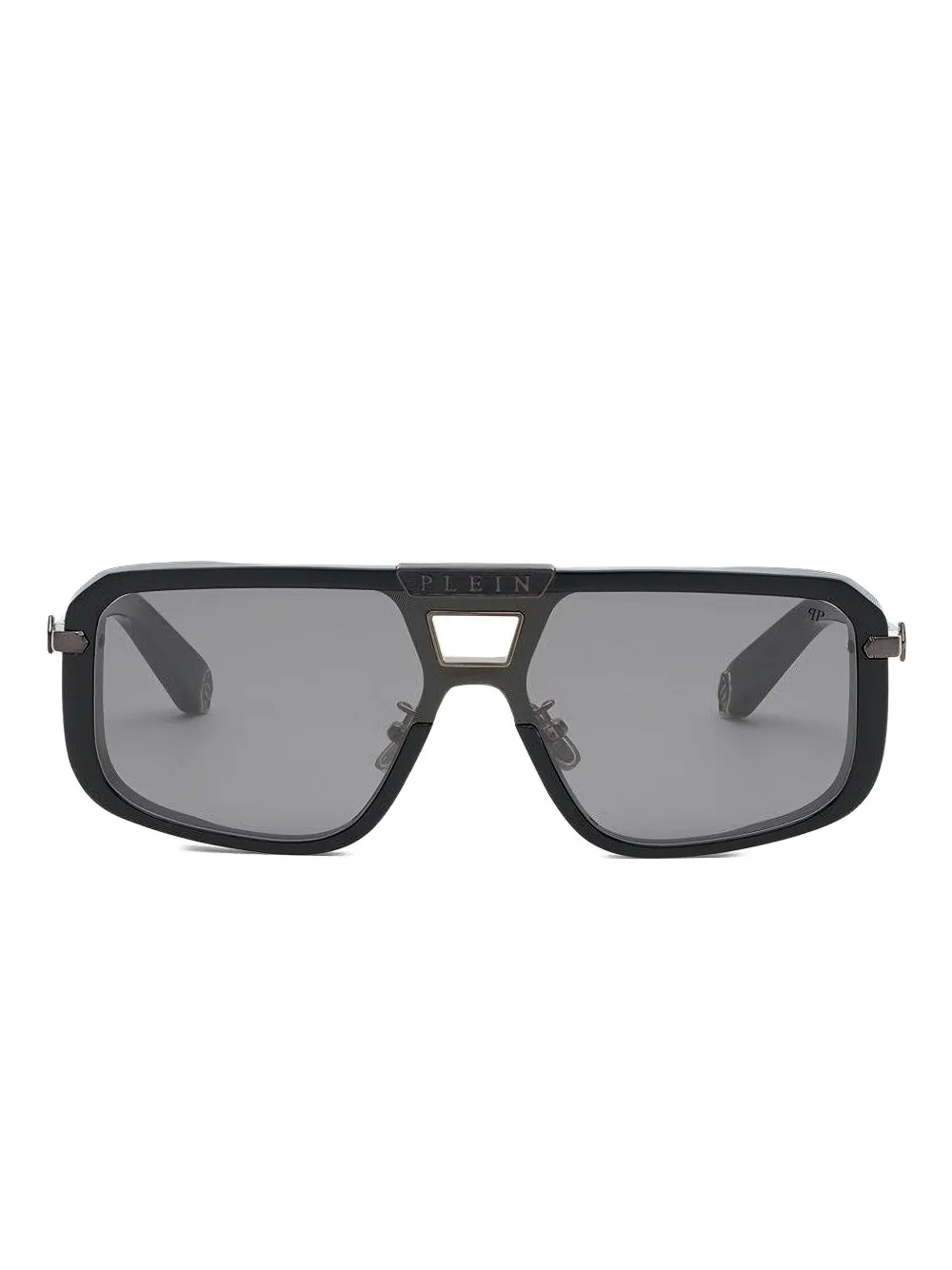 Солнцезащитные очки в большой оправе Philipp Plein, черный 
Солнцезащитные очки в большой оправе Philipp Plein, черный