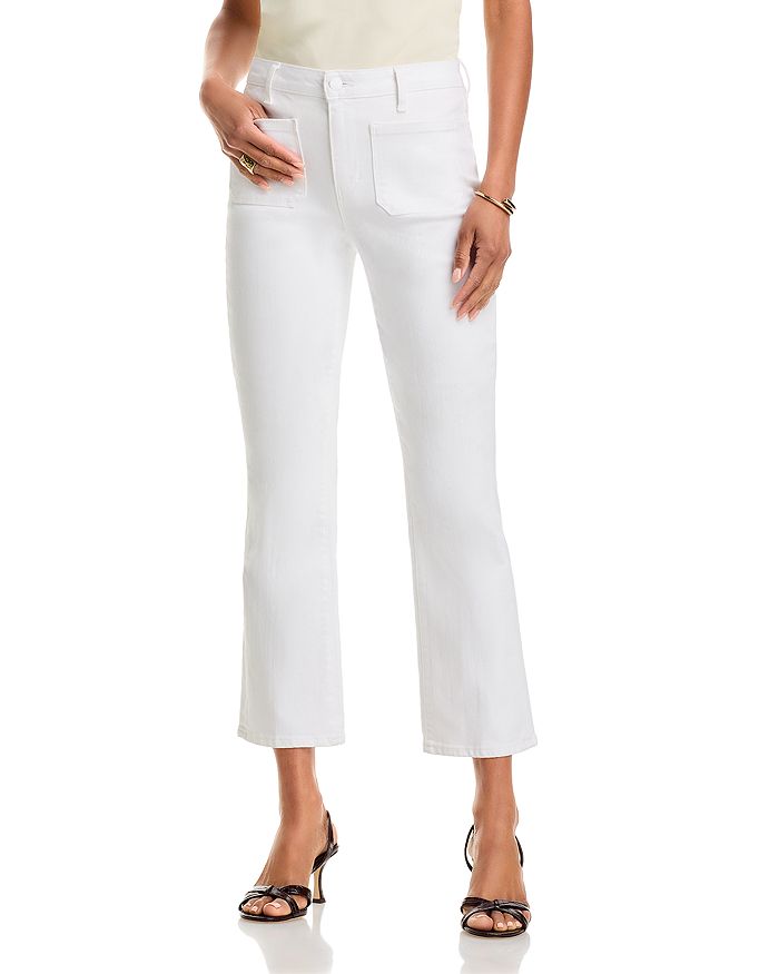 Ноуа Высокие Узкие Расклешенные Джинсы в цвете Blanc L'AGENCE, белый 
Ноуа Высокие Узкие Расклешенные Джинсы в цвете Blanc L'AGENCE, белый