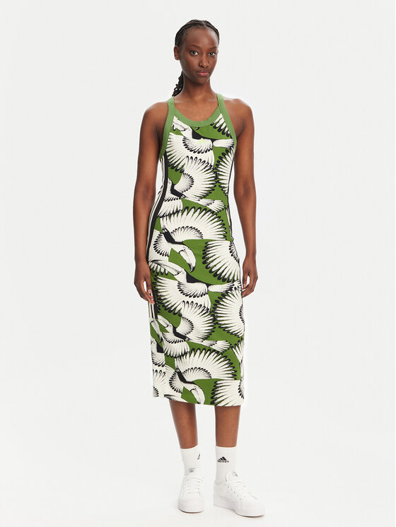 Платье облегающего кроя для повседневной носки FARM Premium JD6314 Adidas, зеленый 
Платье облегающего кроя для повседневной носки FARM Premium JD6314 Adidas, зеленый