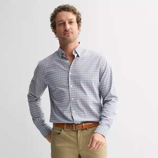 Мужская облегающая рубашка с длинным рукавом и принтом Sonoma Goods For Life, цвет blue white mini stripe
Мужская облегающая рубашка с длинным рукавом и принтом Sonoma Goods For Life, цвет blue white mini stripe