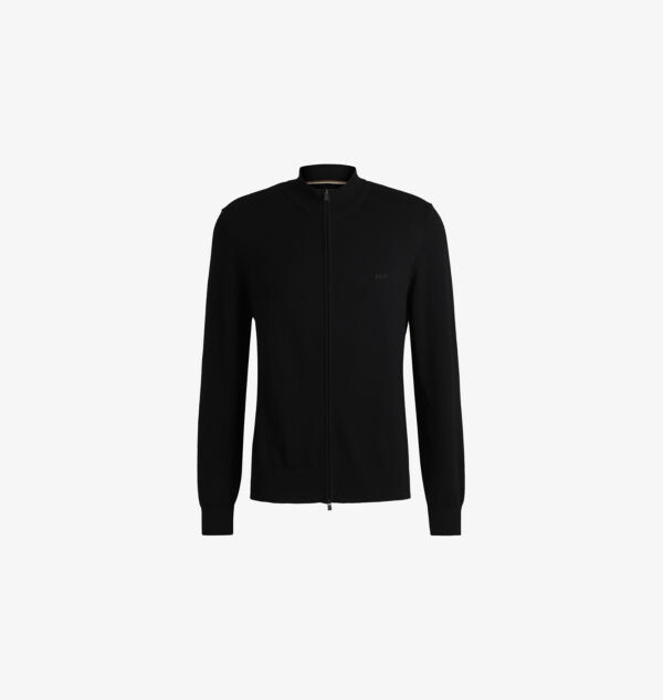 Фирменный вышитый кардиган из хлопчатобумажной пряжи на молнии Boss, черный
Фирменный вышитый кардиган из хлопчатобумажной пряжи на молнии Boss, черный