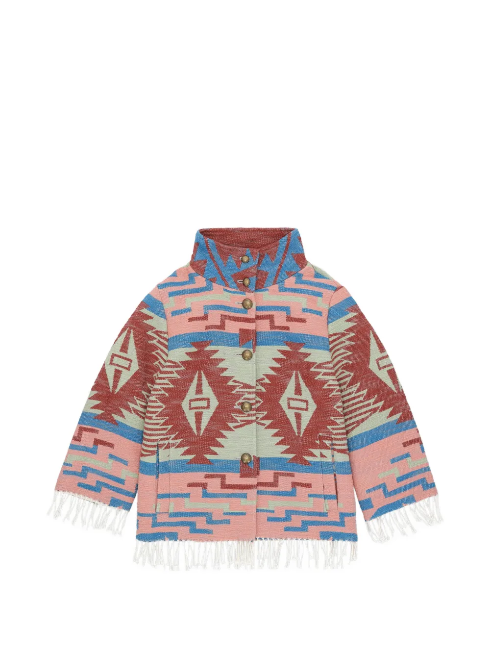Геометрический хлопковый жакет с бахромой Fortela, розовый
Геометрический хлопковый жакет с бахромой Fortela, розовый