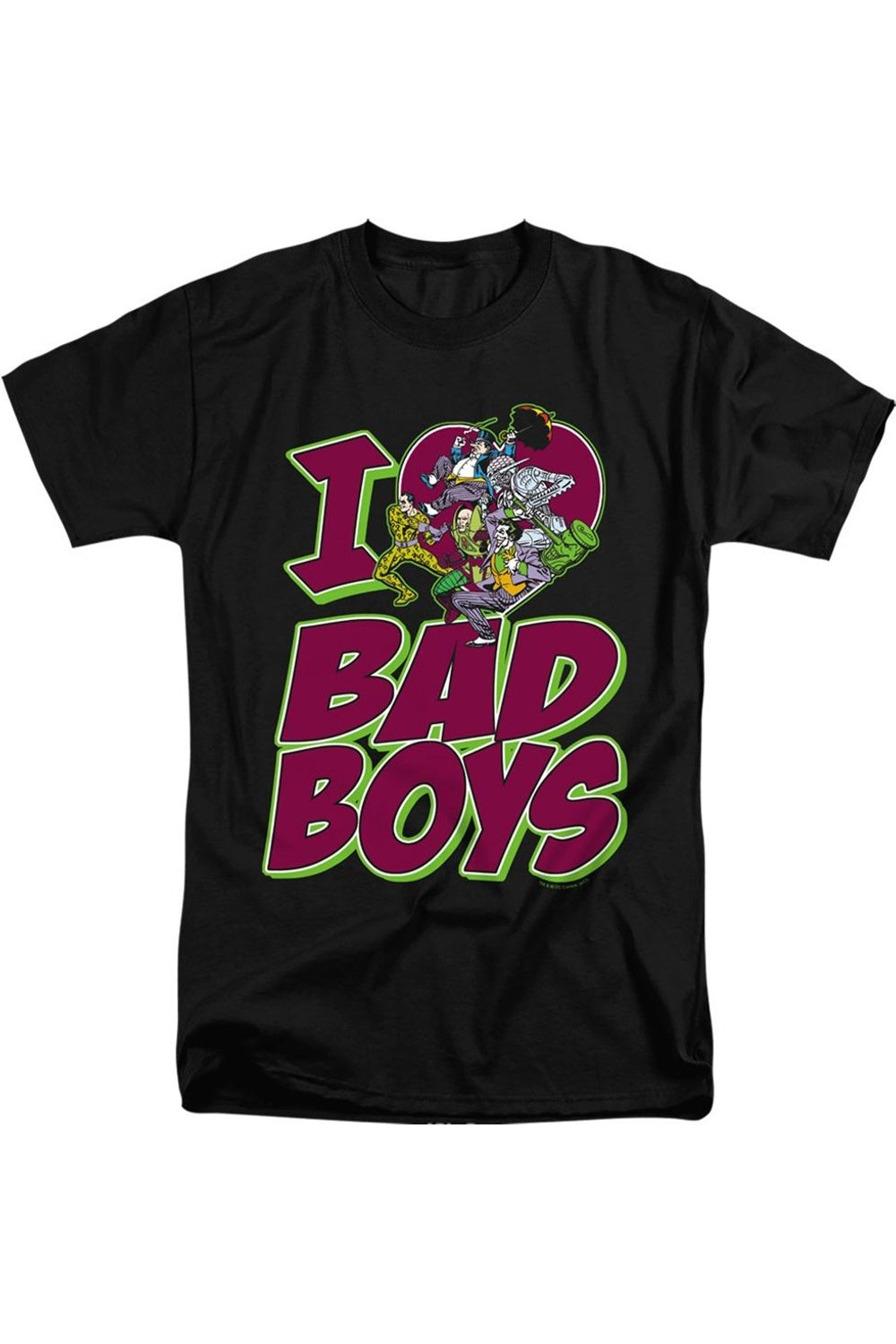 DC Comics I Heart Bad Boys короткий рукав взрослая высокая футболка / футболка Gildan, черный
DC Comics I Heart Bad Boys короткий рукав взрослая высокая футболка / футболка Gildan, черный