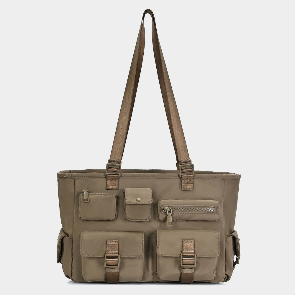 Многофункциональная сумка-тоут через плечо с несколькими карманами FASHNZFAB, Taupe
Многофункциональная сумка-тоут через плечо с несколькими карманами FASHNZFAB, Taupe