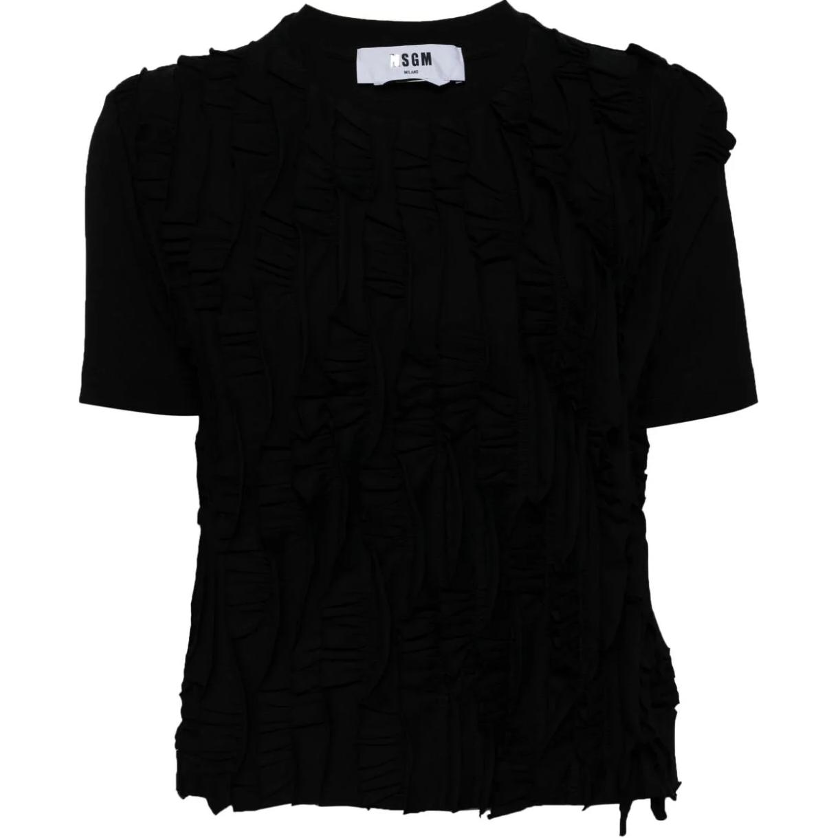Футболка с рюшами MSGM, черный
Футболка с рюшами MSGM, черный