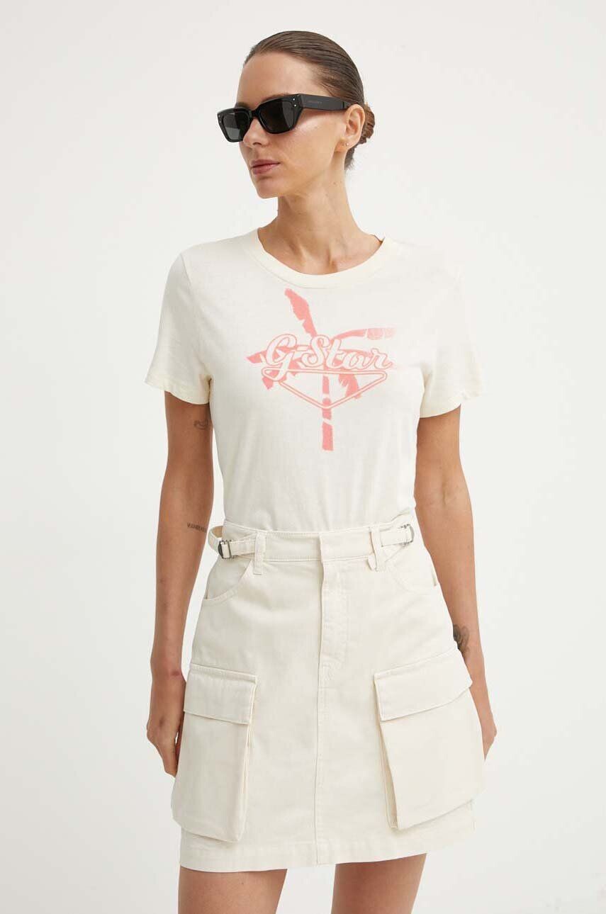 Хлопковая футболка G-Star Raw, бежевый
Хлопковая футболка G-Star Raw, бежевый