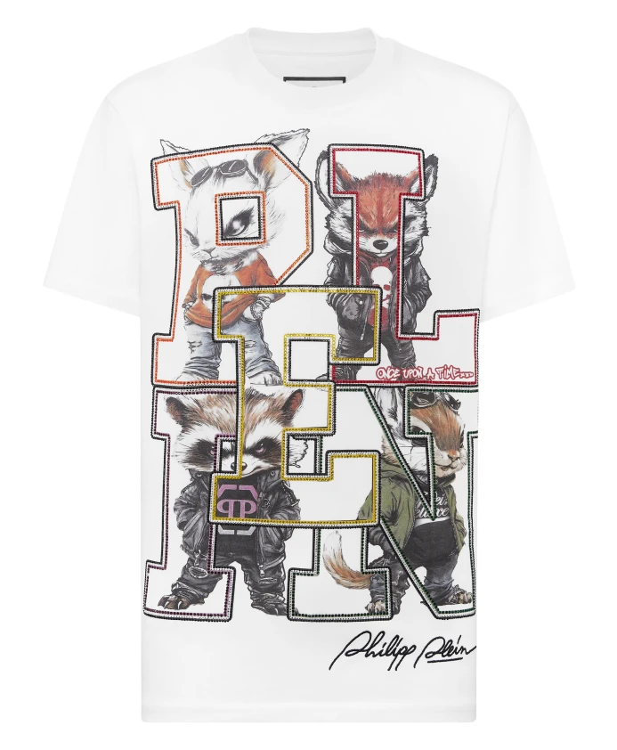 Футболка с круглым вырезом, контур животных из колледжа Philipp Plein, белый
Футболка с круглым вырезом, контур животных из колледжа Philipp Plein, белый
