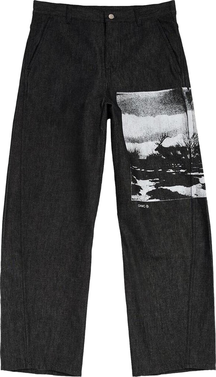 Брюки OAMC Tarn Denim 'White/Black', черный 
Брюки OAMC Tarn Denim 'White/Black', черный