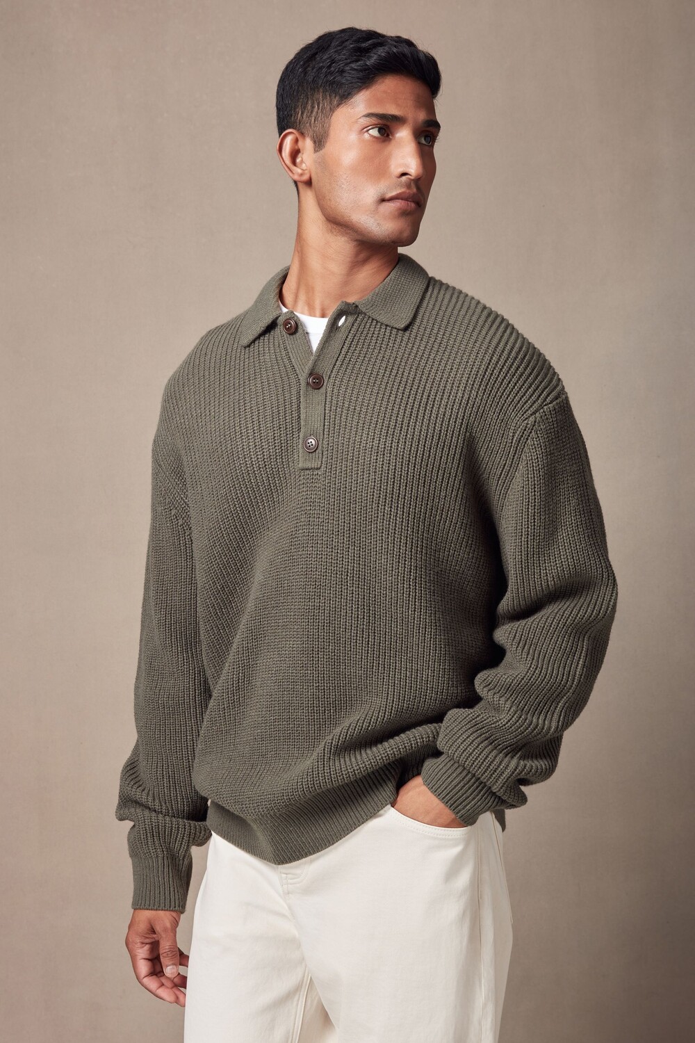 Свободного кроя трикотажная рубашка поло с длинными рукавами и шерстью Next, зеленый
Свободного кроя трикотажная рубашка поло с длинными рукавами и шерстью Next, зеленый