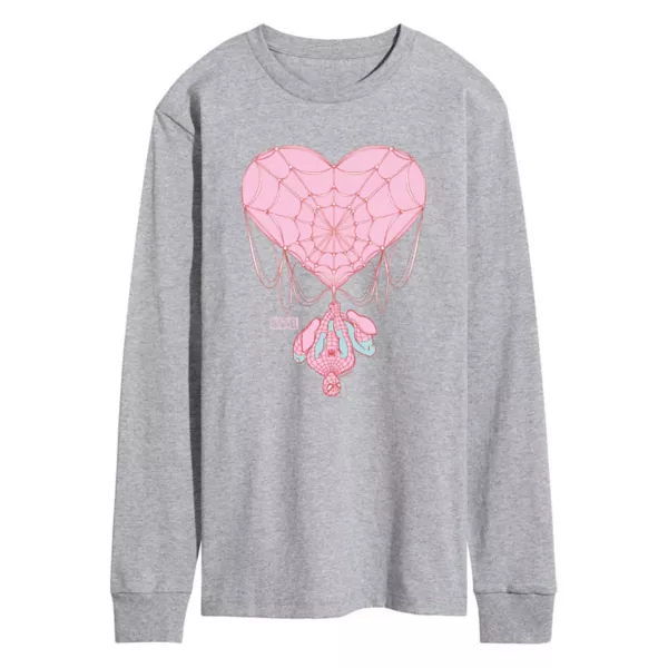 Мужская футболка с длинным рукавом Spider-Man и принтом в виде паутины с сердцем Marvel, серый
Мужская футболка с длинным рукавом Spider-Man и принтом в виде паутины с сердцем Marvel, серый