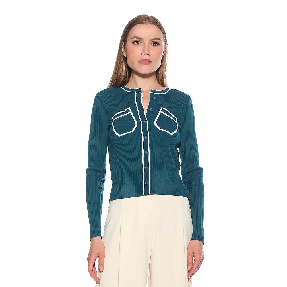 Женский кардиган на пуговицах в рубчик ALEXIA ADMOR Clover, цвет Teal
Женский кардиган на пуговицах в рубчик ALEXIA ADMOR Clover, цвет Teal
