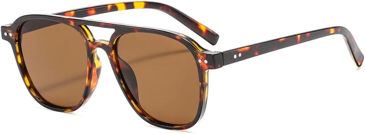 Ретро-солнцезащитные очки-авиаторы квадратной формы для женщин и мужчин, винтажный стиль 70-х, модные очки-авиаторы в пластиковой оправе IKUVNA, Tortoise Brown
Ретро-солнцезащитные очки-авиаторы квадратной формы для женщин и мужчин, винтажный стиль 70-х, модные очки-авиаторы в пластиковой оправе IKUVNA, Tortoise Brown