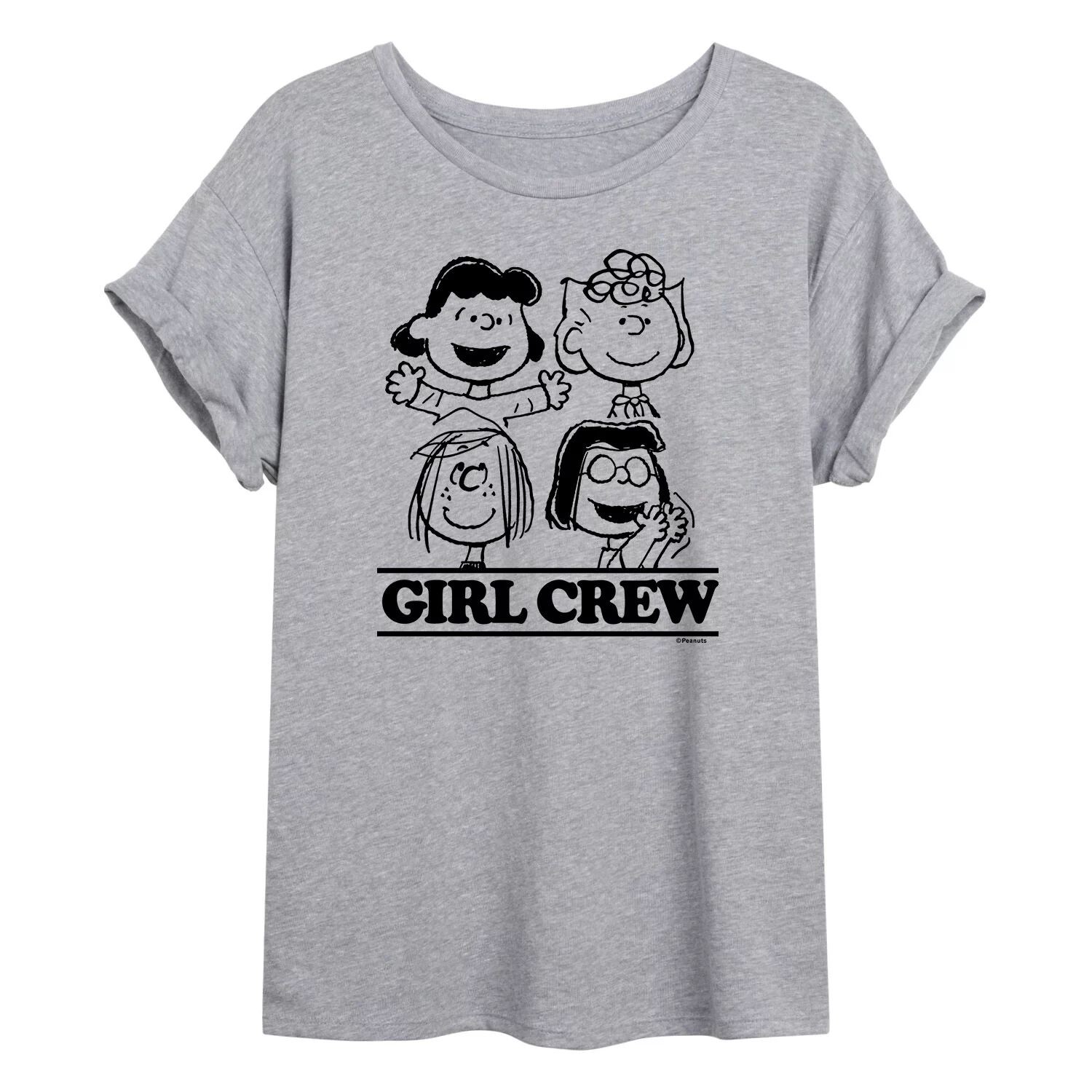 Большая футболка с рисунком Juniors' Peanuts "Girl Crew" Licensed Character
Большая футболка с рисунком Juniors' Peanuts "Girl Crew" Licensed Character