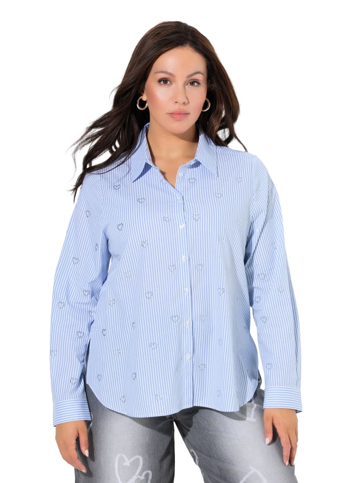 Ulla Popken Рубашка-блузка небесно-голубого цвета
Ulla Popken Рубашка-блузка небесно-голубого цвета