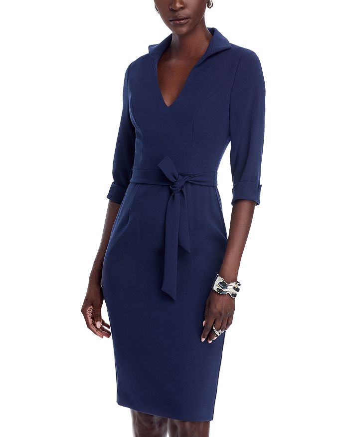 Маделин Платье-футляр с поясом Black Halo, синий
Маделин Платье-футляр с поясом Black Halo, синий