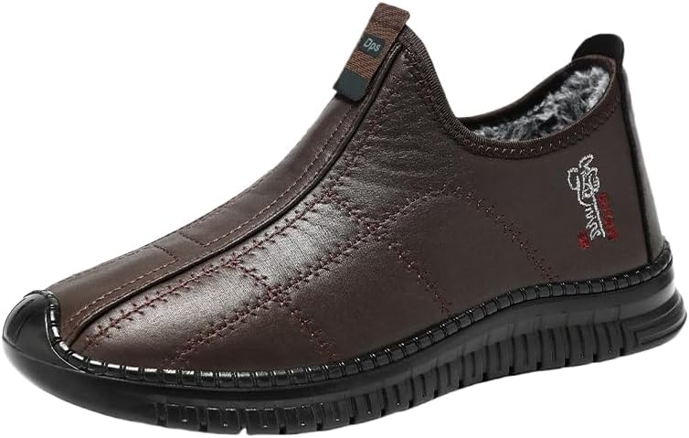 Мужские зимние прогулочные кроссовки - средние по высоте, с флисовой подкладкой, повседневные кроссовки с противоскользящей подошвой из ПУ, слипон, круглый носок - повседневный комфорт для осени/зимы Hoalox, кофейный
Мужские зимние прогулочные кроссовки - средние по высоте, с флисовой подкладкой, повседневные кроссовки с противоскользящей подошвой из ПУ, слипон, круглый носок - повседневный комфорт для осени/зимы Hoalox, кофейный