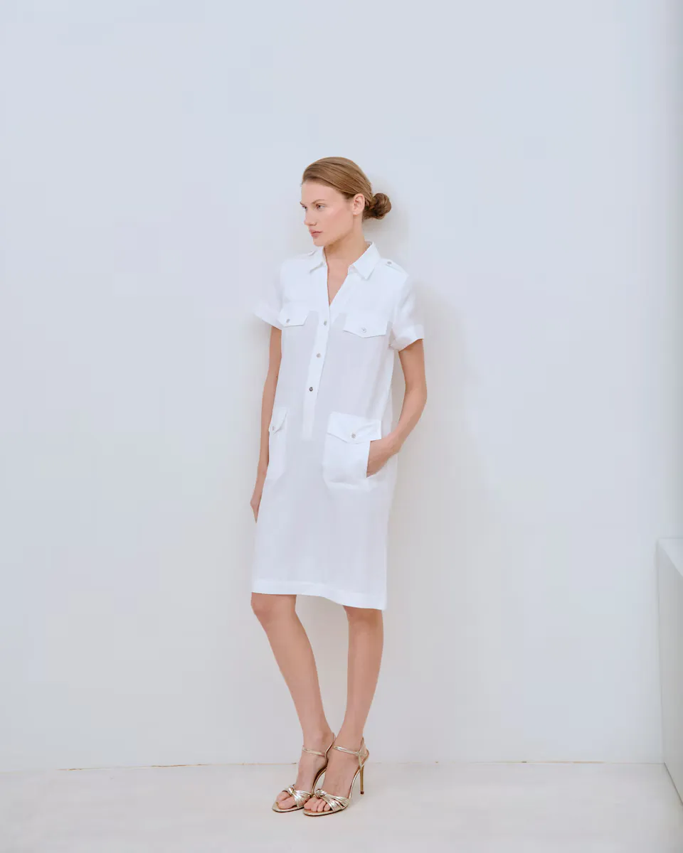 Сафари-платье с карманами Lasserre, белый
Сафари-платье с карманами Lasserre, белый