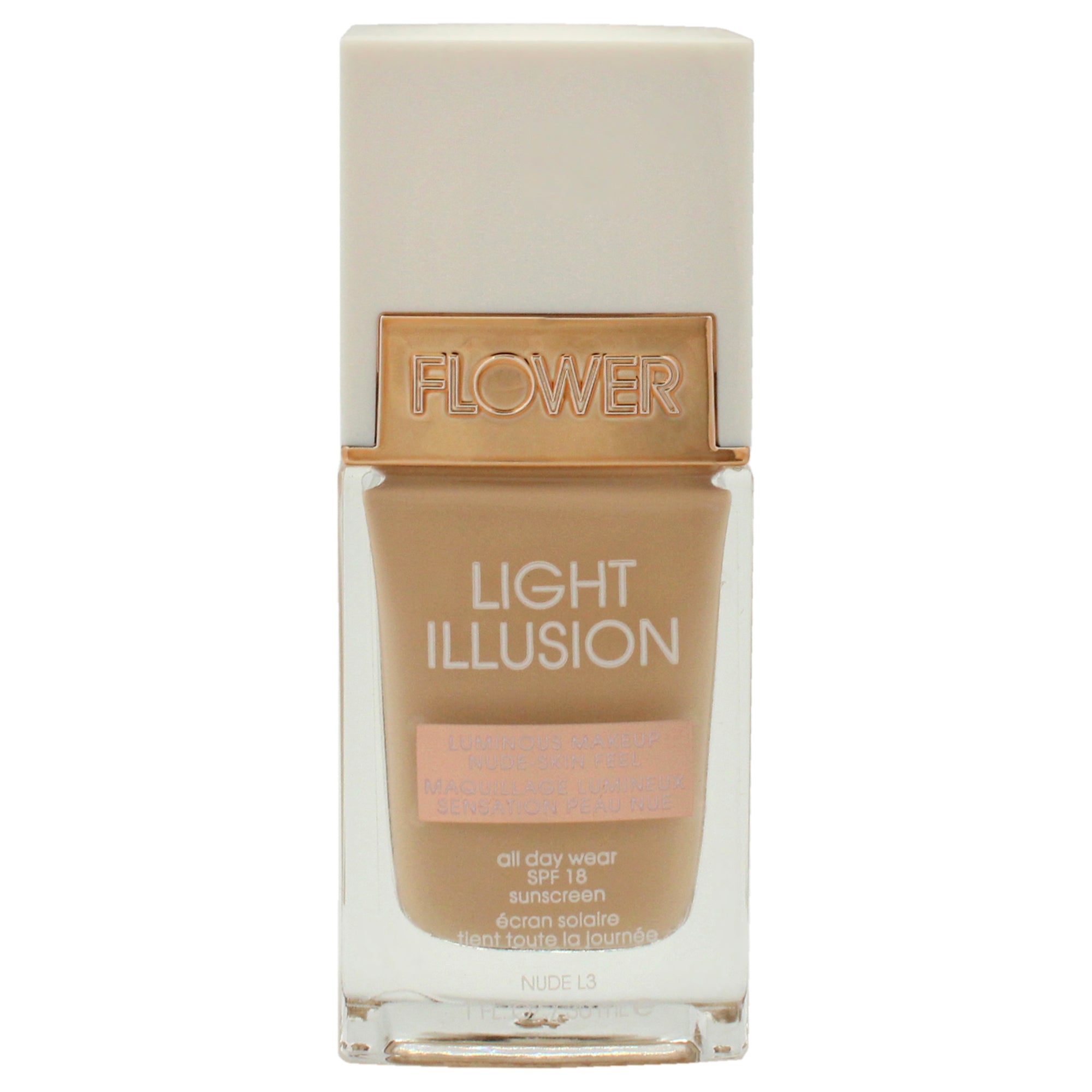 Тональный крем Light Illusion Foundation SPF 18 - L3 Nude от Flower Beauty для женщин - 1 унция (30 мл), прозрачный
Тональный крем Light Illusion Foundation SPF 18 - L3 Nude от Flower Beauty для женщин - 1 унция (30 мл), прозрачный