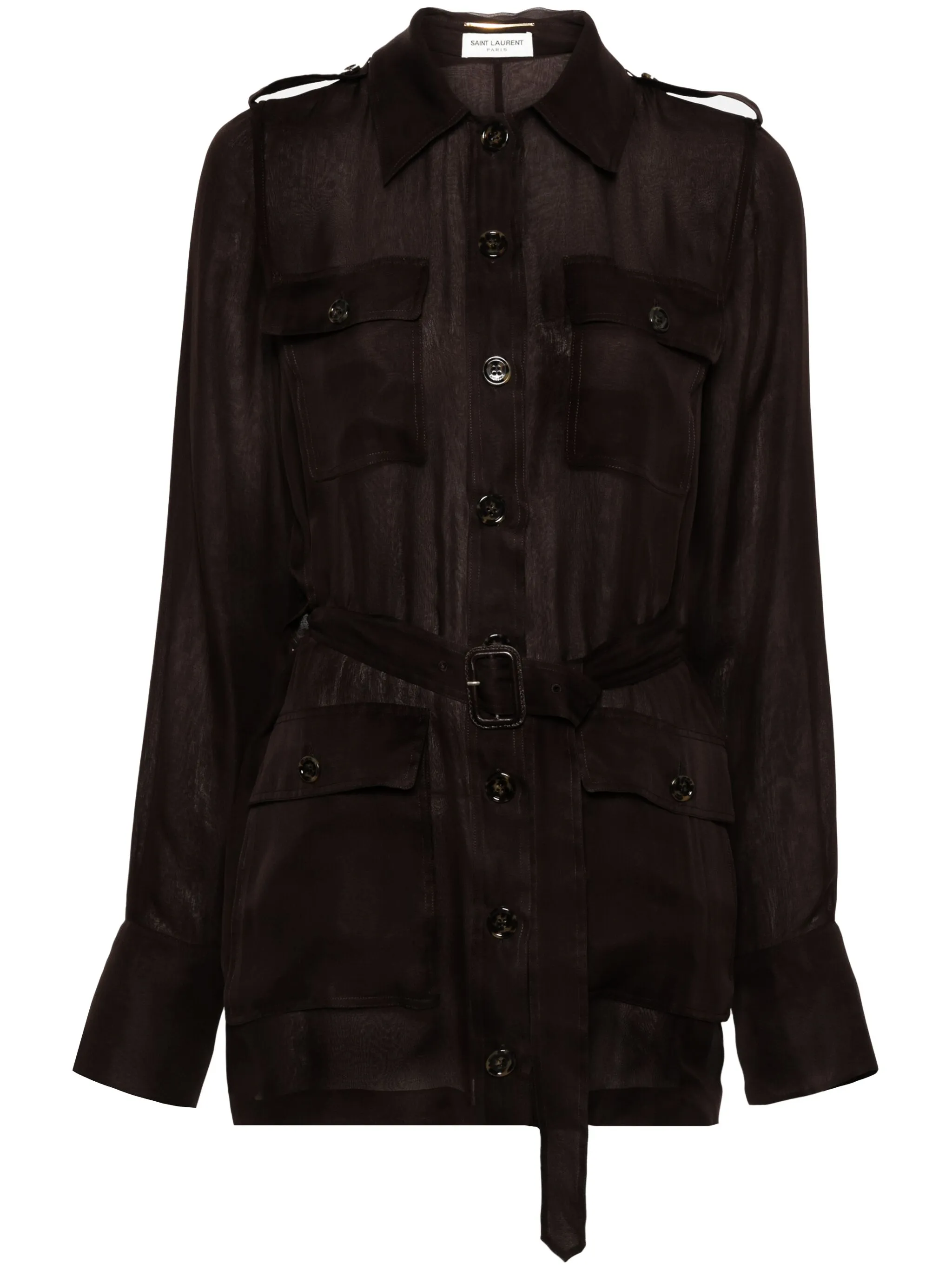 Платье мини Saharienne Saint Laurent, коричневый
Платье мини Saharienne Saint Laurent, коричневый