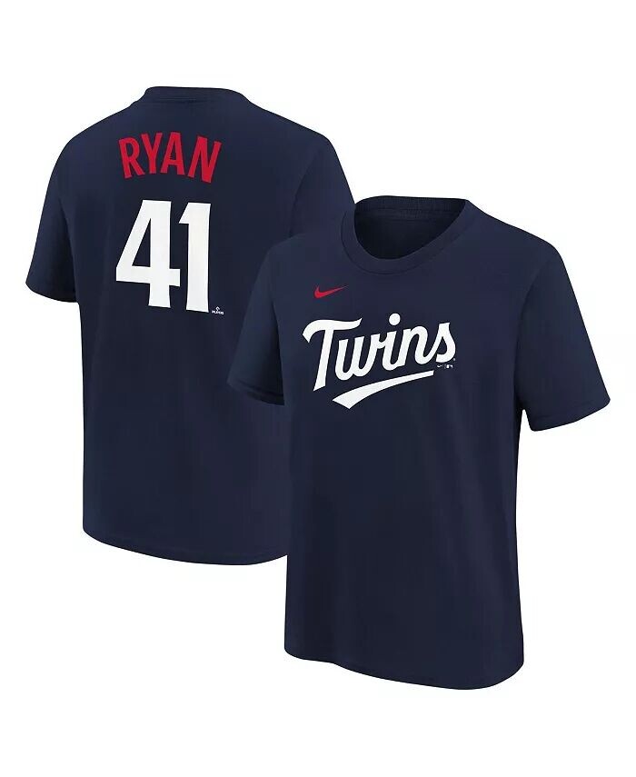 Футболка Big Boys and Girls Joe Ryan Navy Minnesota Twins с именем и номером Nike, синий
Футболка Big Boys and Girls Joe Ryan Navy Minnesota Twins с именем и номером Nike, синий
