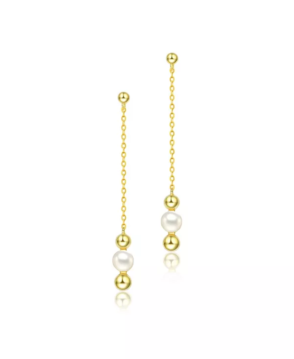 Серьги из стерлингового серебра с покрытием из 14-каратного золота и 5,5-миллиметровым жемчугом пресноводного происхождения Genevive, gold
Серьги из стерлингового серебра с покрытием из 14-каратного золота и 5,5-миллиметровым жемчугом пресноводного происхождения Genevive, gold