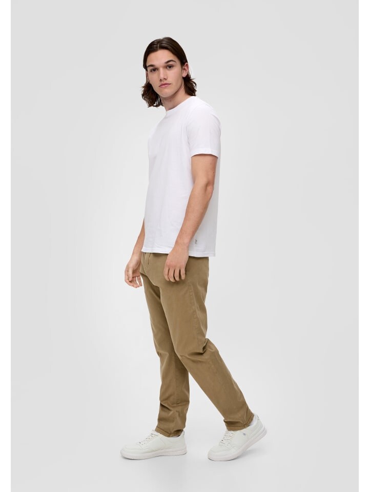 Тканевые брюки QS, коричневый 
Тканевые брюки QS, коричневый