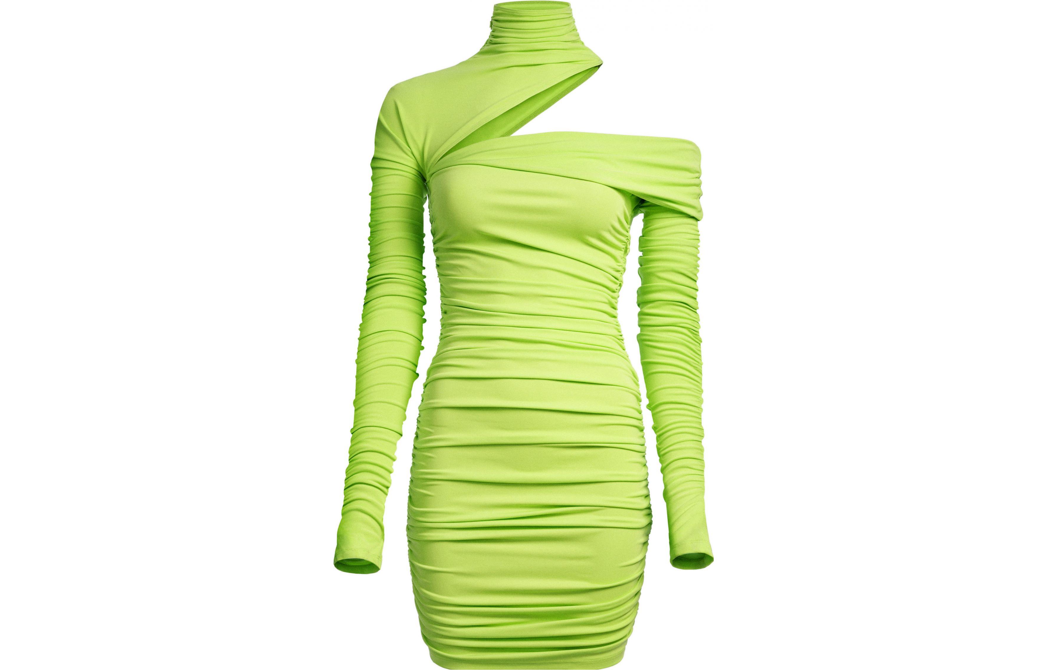 H&M Платье Mugler Gathered с одним плечом мини Acid Green
H&M Платье Mugler Gathered с одним плечом мини Acid Green