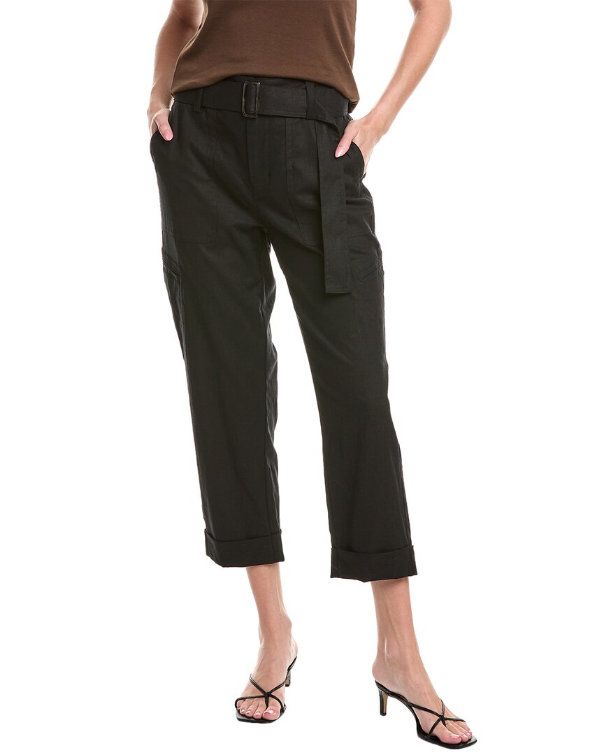 Брюки Винс с поясом из льняной смеси Vince, черный
Брюки Винс с поясом из льняной смеси Vince, черный