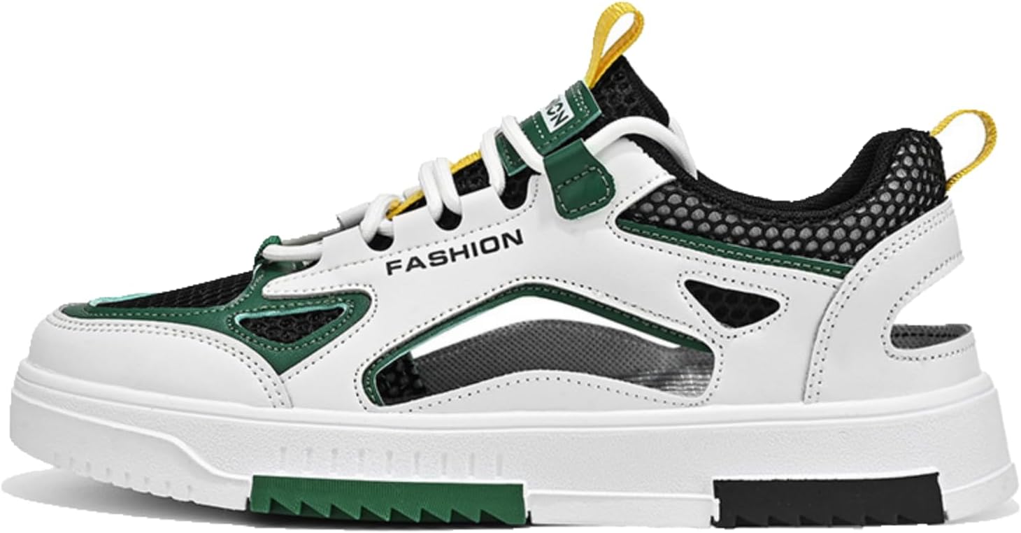 Мужские модные кроссовки с сетчатыми вставками, стильная повседневная обувь - идеально для летних прогулок, уличного стиля и ежедневной носки Kpdwfms, белый/зеленый
Мужские модные кроссовки с сетчатыми вставками, стильная повседневная обувь - идеально для летних прогулок, уличного стиля и ежедневной носки Kpdwfms, белый/зеленый