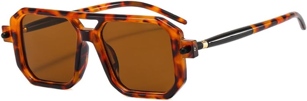 Квадратные солнцезащитные очки для мужчин и женщин, модные, роскошные, в стиле ретро, с двойной перемычкой, прозрачная оправа, защита от УФ-излучения UV400 UATXTAU, Leopard Tea
Квадратные солнцезащитные очки для мужчин и женщин, модные, роскошные, в стиле ретро, с двойной перемычкой, прозрачная оправа, защита от УФ-излучения UV400 UATXTAU, Leopard Tea