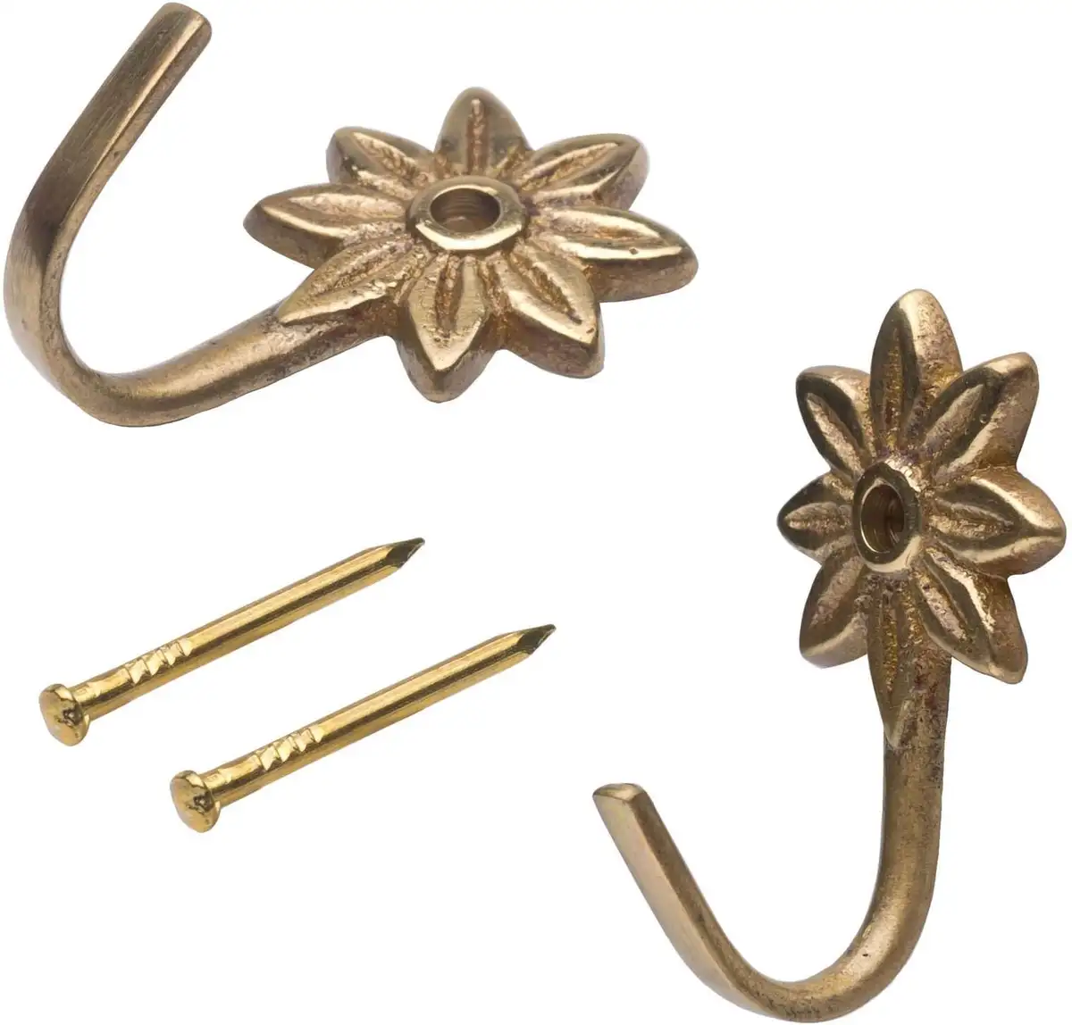 Крючки Liedeco "Sternchen", (комплект, 2 шт.), для боковых шарфов, штор 1,8х3,5 см, цвет messingfarben 
Крючки Liedeco "Sternchen", (комплект, 2 шт.), для боковых шарфов, штор 1,8х3,5 см, цвет messingfarben