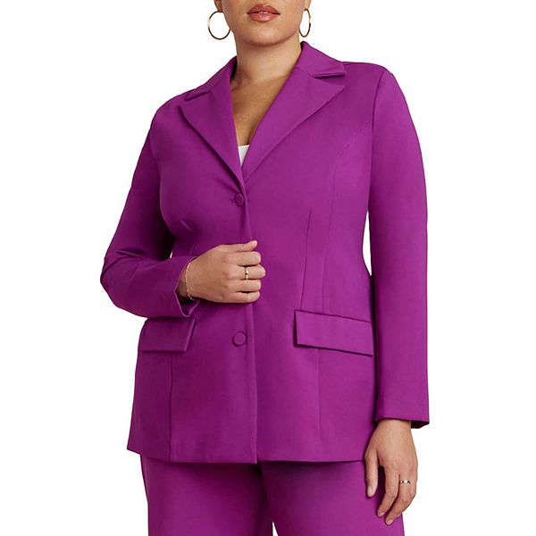 Женский блейзер plus size с зауженной талией Eloquii, Hollyhock
Женский блейзер plus size с зауженной талией Eloquii, Hollyhock