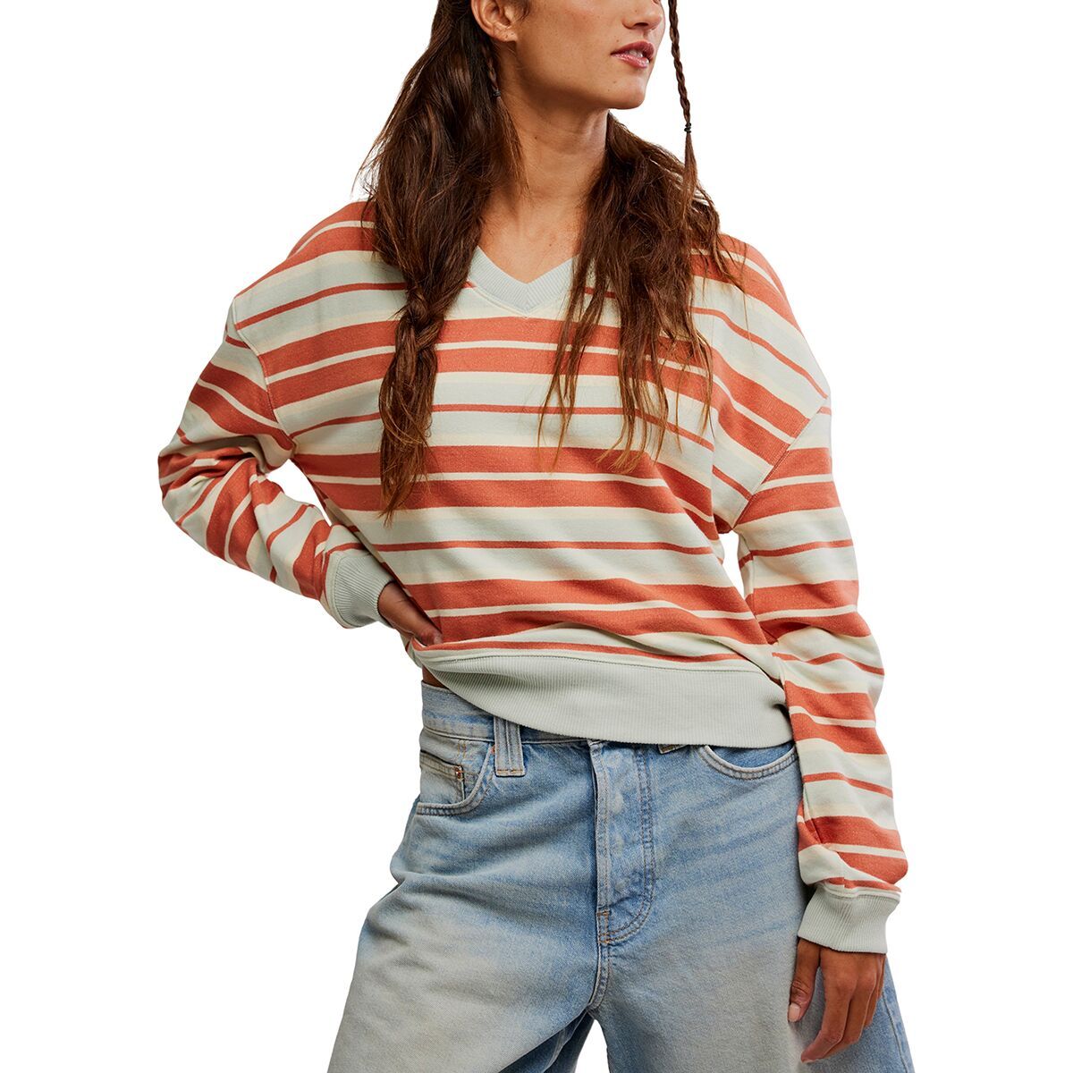 Классический полосатый укороченный свитшот Free People, мультиколор
Классический полосатый укороченный свитшот Free People, мультиколор