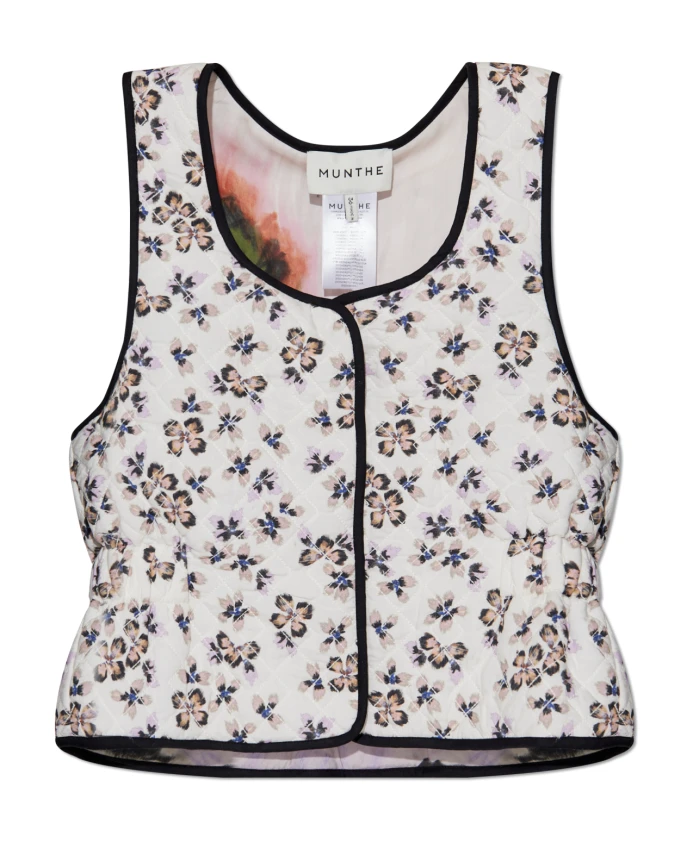 Жилет с цветочным узором Munthe, белый 
Жилет с цветочным узором Munthe, белый