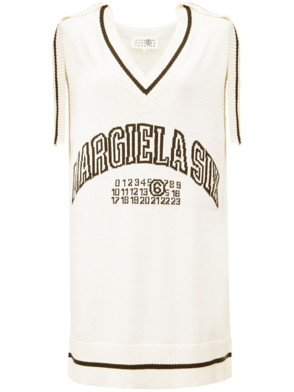 Трикотажное платье с жаккардовым логотипом MM6 Maison Margiela, белый
Трикотажное платье с жаккардовым логотипом MM6 Maison Margiela, белый