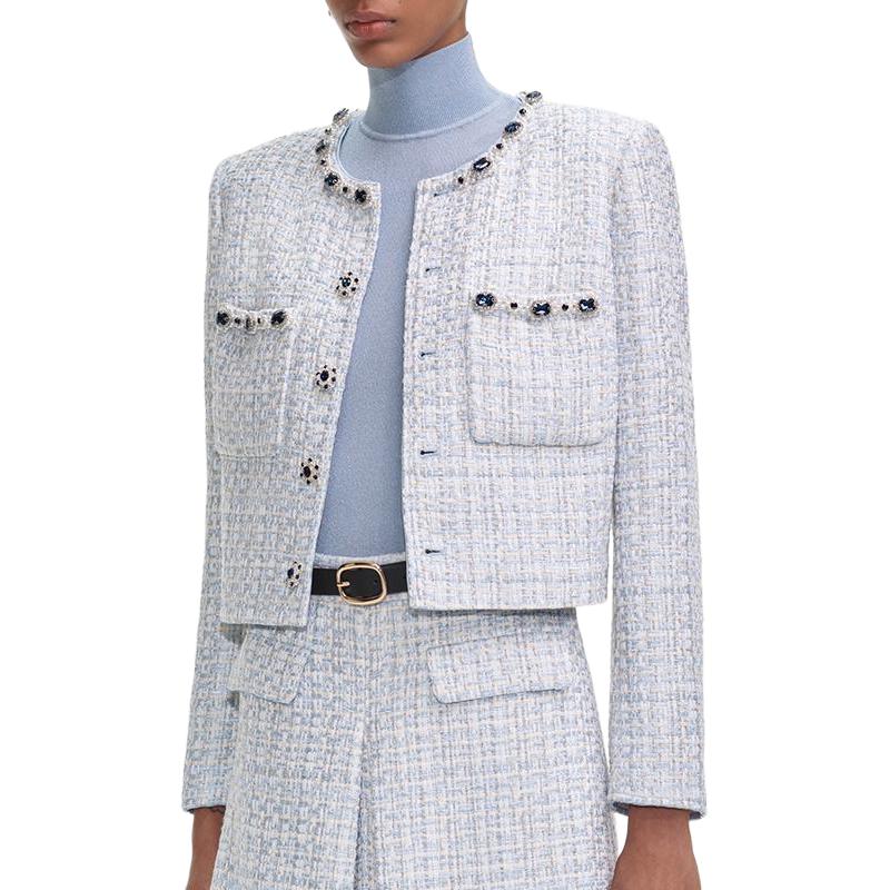 Self-portrait Расшитый стразами твидовый жакет для автопортрета, Blue Mixed Color
Self-portrait Расшитый стразами твидовый жакет для автопортрета, Blue Mixed Color