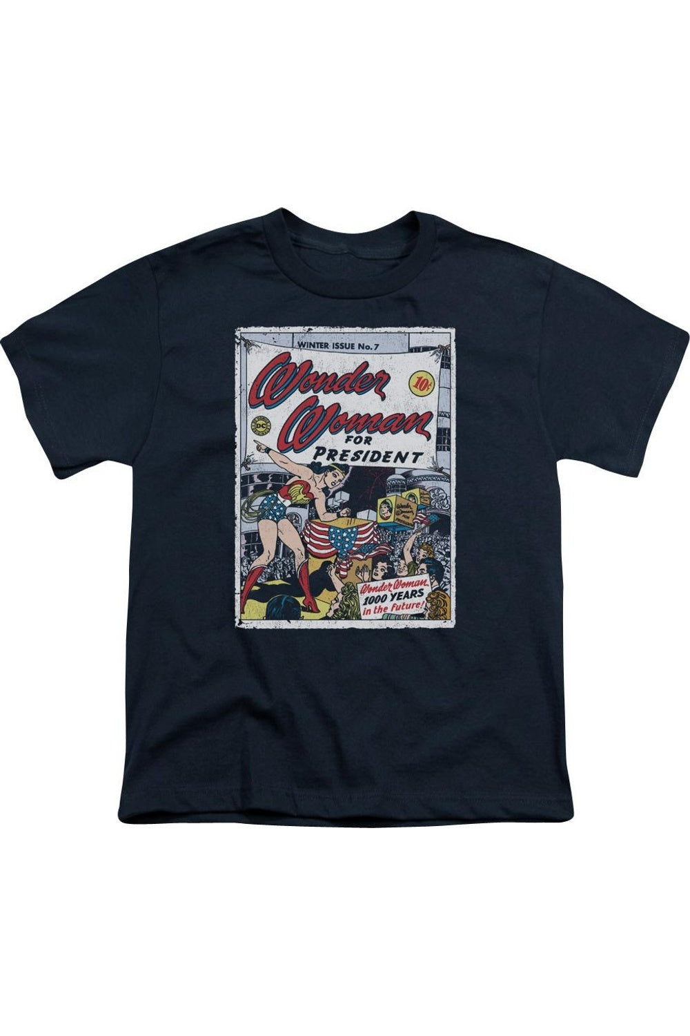 Футболка с коротким рукавом DC Comics Wonder Woman For President для детей Gildan, темно-синий
Футболка с коротким рукавом DC Comics Wonder Woman For President для детей Gildan, темно-синий