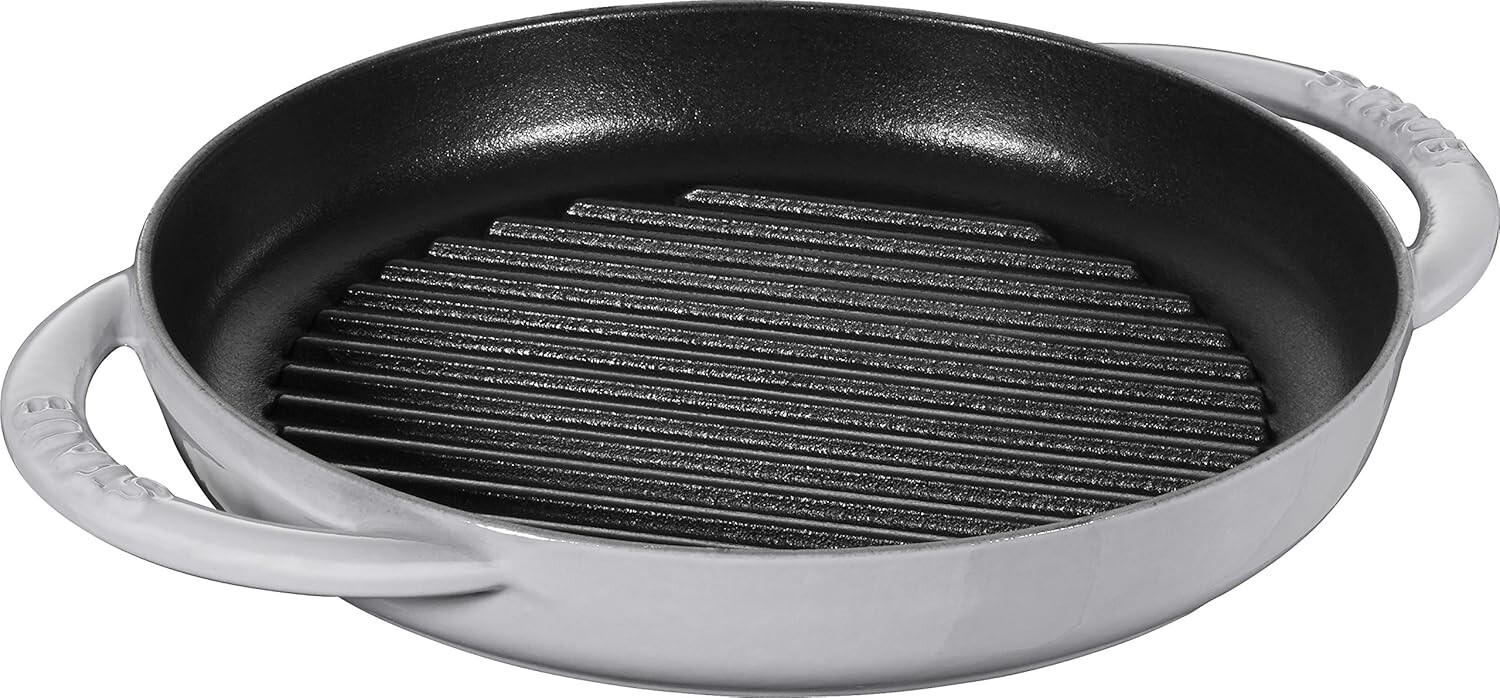 Staub 40511-781 Гриль и сковорода Pure Grill, круглая, серая, 8,7 дюйма (22 см), двуручная, чугун, эмаль, совместима с индукционной индукцией, Grey (Grey Marl)
Staub 40511-781 Гриль и сковорода Pure Grill, круглая, серая, 8,7 дюйма (22 см), двуручная, чугун, эмаль, совместима с индукционной индукцией, Grey (Grey Marl)