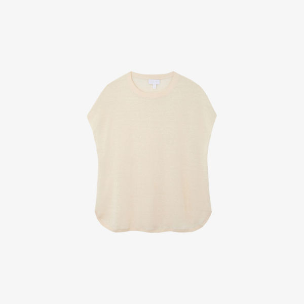 Футболка The White Company с асимметричным подолом, кремовый
Футболка The White Company с асимметричным подолом, кремовый