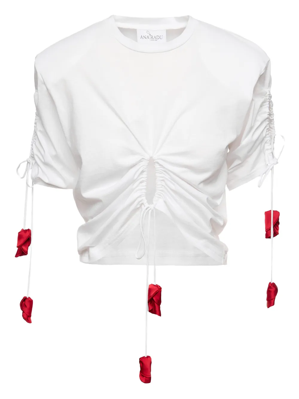 Топ с розой и завязками Ana Radu, белый
Топ с розой и завязками Ana Radu, белый