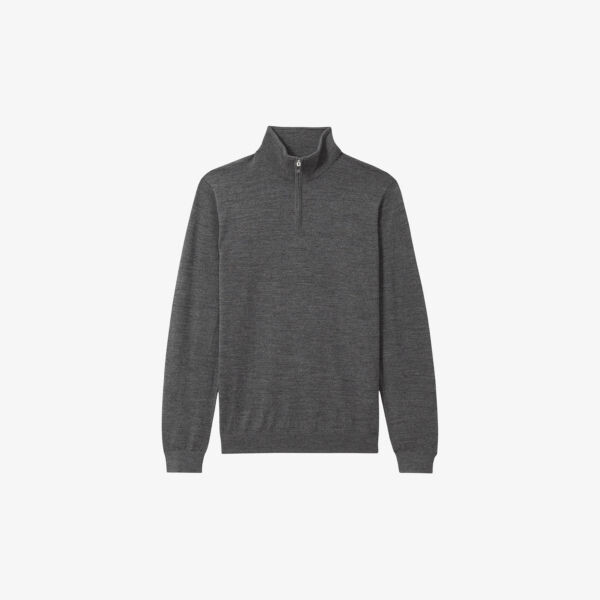Шерстяной джемпер Blackhall с воротником-стойкой Reiss, серый
Шерстяной джемпер Blackhall с воротником-стойкой Reiss, серый