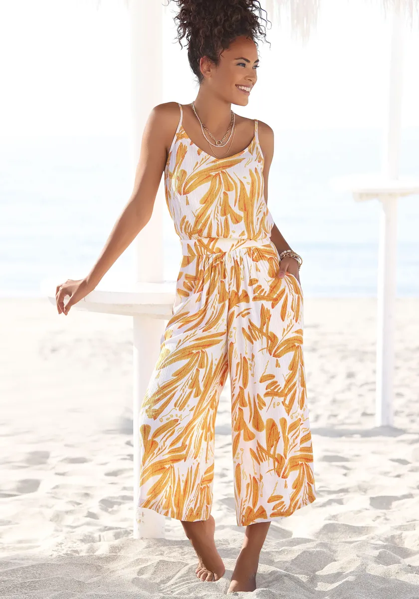 Комбинезон-кюлот S.Oliver с принтом по всей поверхности, летний комбинезон с очень широкими штанинами, кремовый
Комбинезон-кюлот S.Oliver с принтом по всей поверхности, летний комбинезон с очень широкими штанинами, кремовый