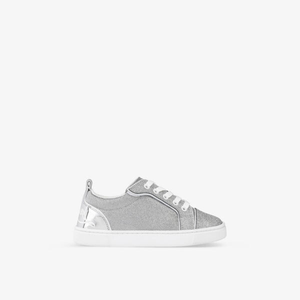 Кроссовки Funnyto из блестящей кожи с низким берцем 4–9 лет Christian Louboutin, серебряный
Кроссовки Funnyto из блестящей кожи с низким берцем 4–9 лет Christian Louboutin, серебряный