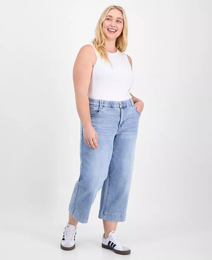 Укороченные джинсы с высокой посадкой "Ab"Solution с широкими штанинами Democracy, синий
Укороченные джинсы с высокой посадкой "Ab"Solution с широкими штанинами Democracy, синий