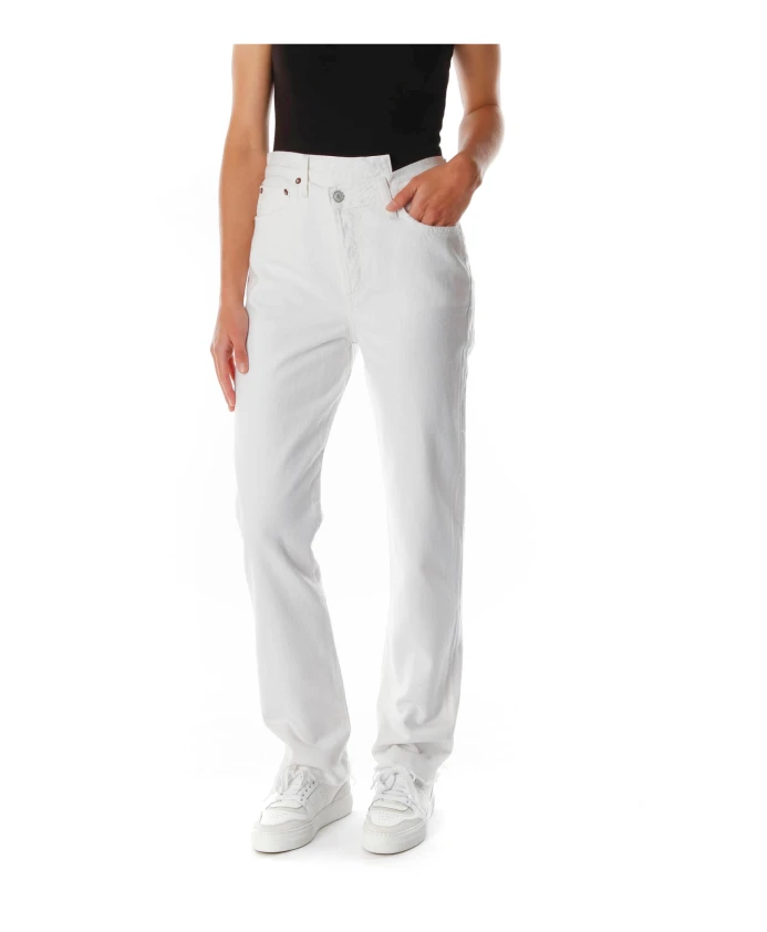 Джинсы с зауженной посадкой и завышенной талией перекрещенными крест накрест Agolde, белый
Джинсы с зауженной посадкой и завышенной талией перекрещенными крест накрест Agolde, белый