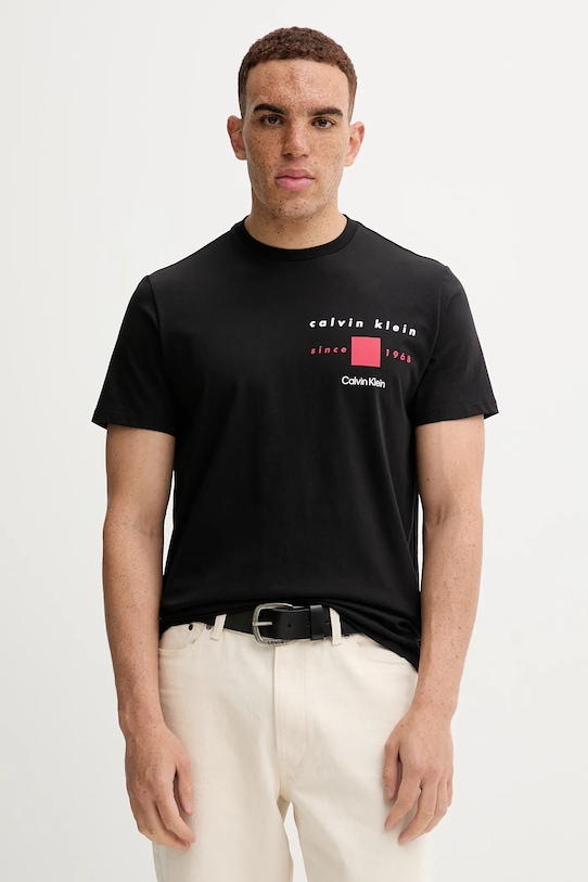 Хлопковая футболка Calvin Klein, черный
Хлопковая футболка Calvin Klein, черный