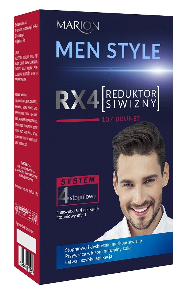 Marion, Men Style, серый редуктор 107 Brunet, 4x15 мл
Marion, Men Style, серый редуктор 107 Brunet, 4x15 мл